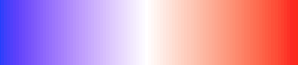 Continuous color gradient from blue to red
